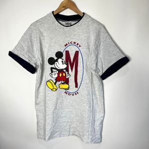 Vintage Mickey Mouse Disney Shirt Single Stitch Layered Sleeves Collar Adult L